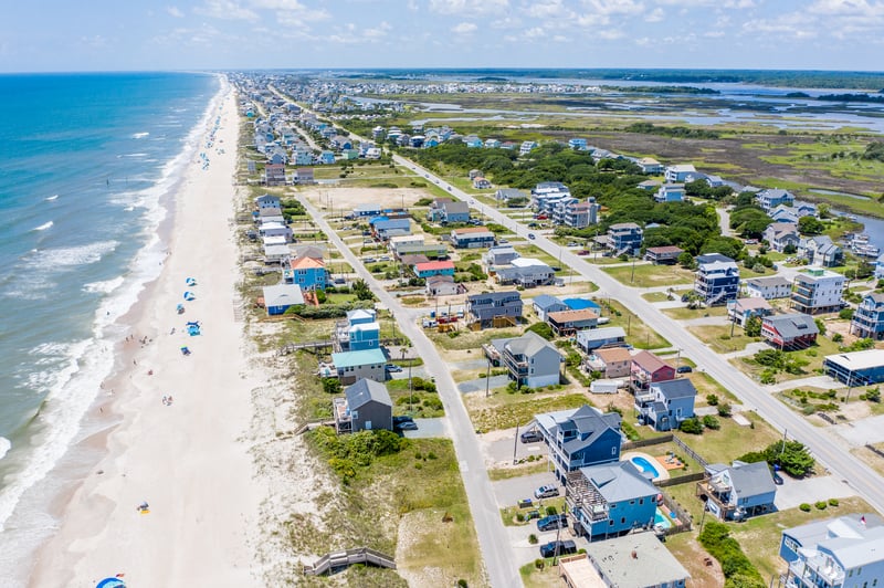 2720 Island Drive #1 Exterior Ocean Side Topsail Beach